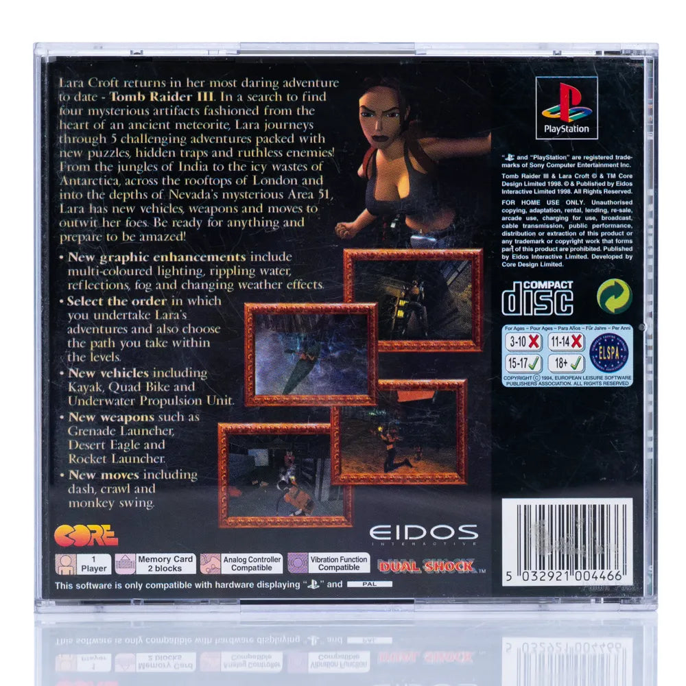 Tomb Raider III: Adventures of Lara Croft - PS1 spill - Retrospillkongen