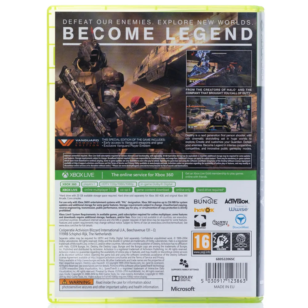 Destiny: Vanguard Armory Edition - Xbox 360 spill - Retrospillkongen