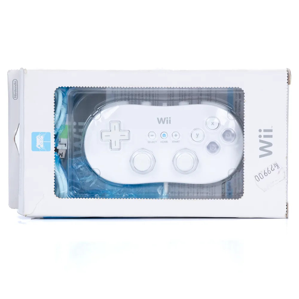Nintendo Wii Classic Controller Hvit Wii i Eske - Retrospillkongen