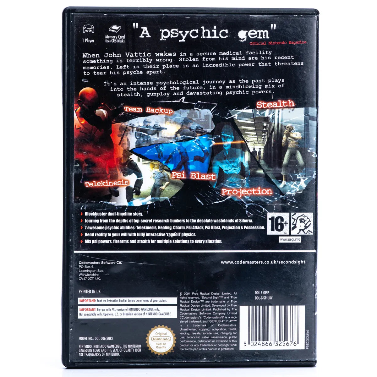 Second Sight - Gamecube spill - Retrospillkongen