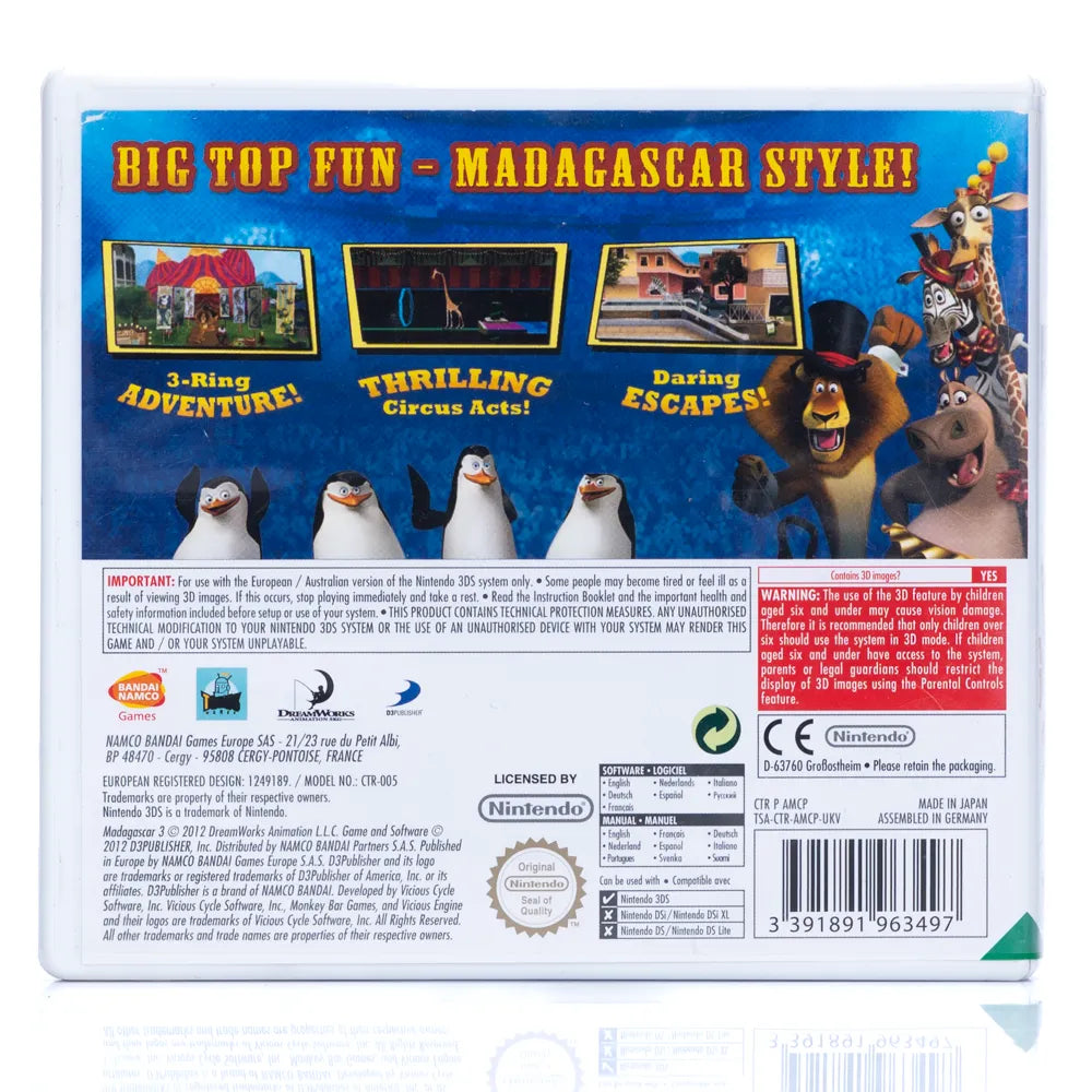 Madagascar 3: Europe's Most Wanted - Nintendo 3DS spill - Retrospillkongen