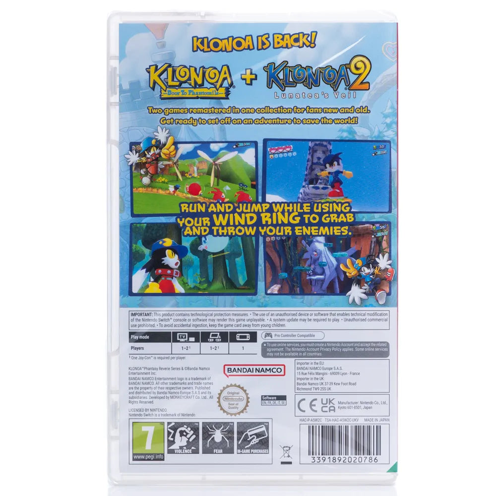 Klonoa Phantasy Reverie Series - Switch spill (Forseglet) - Retrospillkongen