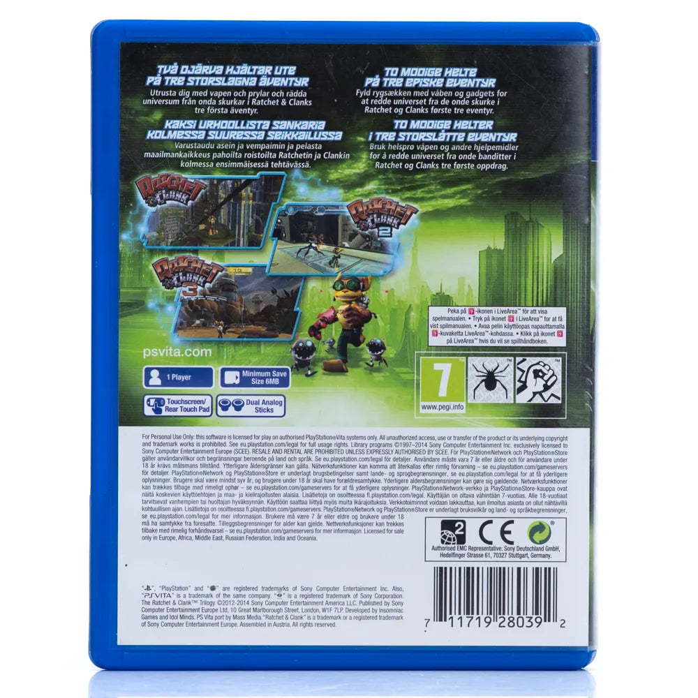 The Ratchet & Clank Trilogy - PS Vita spill - Retrospillkongen