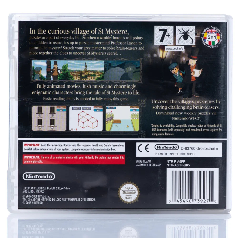 Professor Layton and the Curious Village - Nintendo DS spill - Retrospillkongen