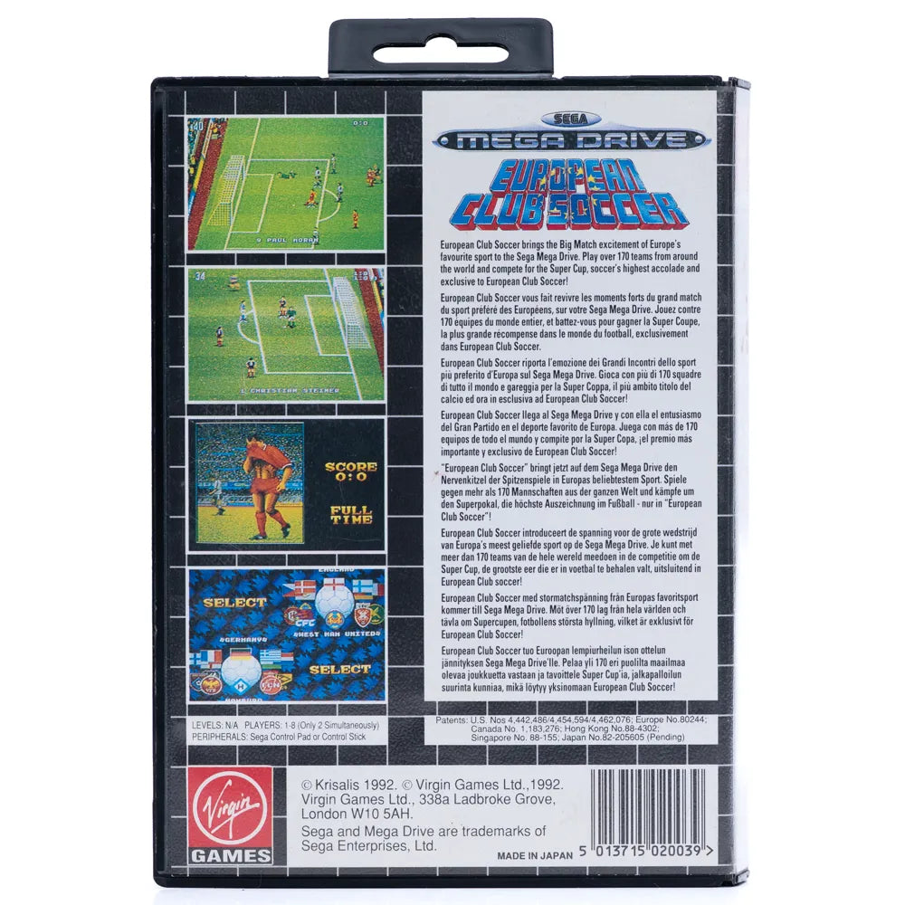European Club Soccer - Sega Master System spill