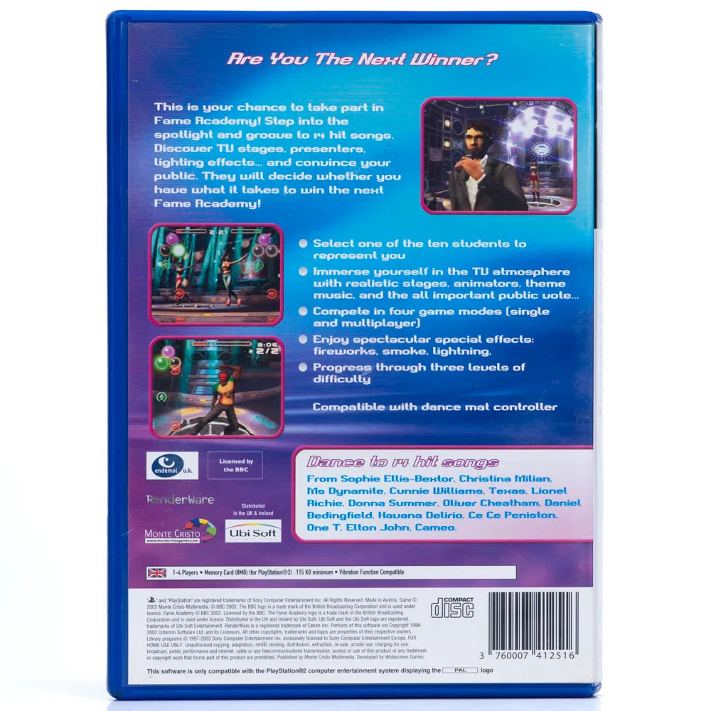 Fame Academy: Dance Edition - PS2 spill - Retrospillkongen