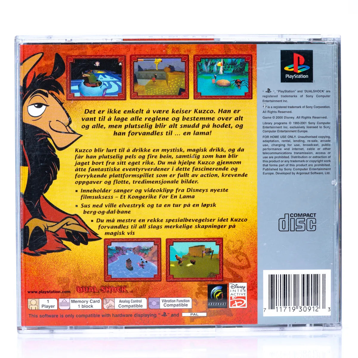 Disney's The Emperor's New Groove/Et Kongerike for en Lama - PS1 Spill - Retrospillkongen