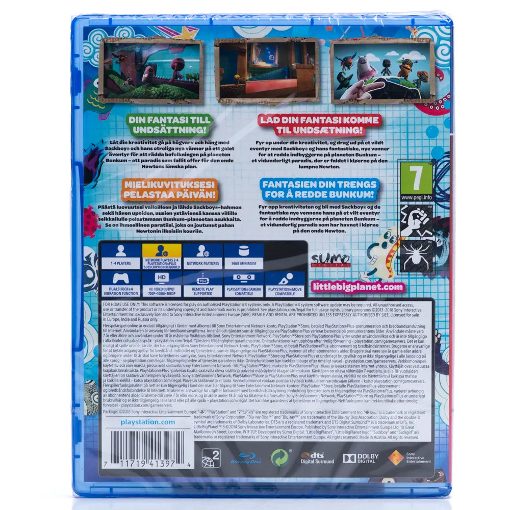 LittleBigPlanet 3 - Playstation Hits - PS4 spill (Forseglet)