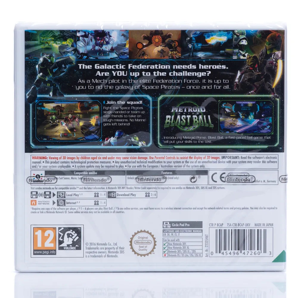 Metroid Prime: Federation Force - Nintendo 3DS spill (Forseglet)