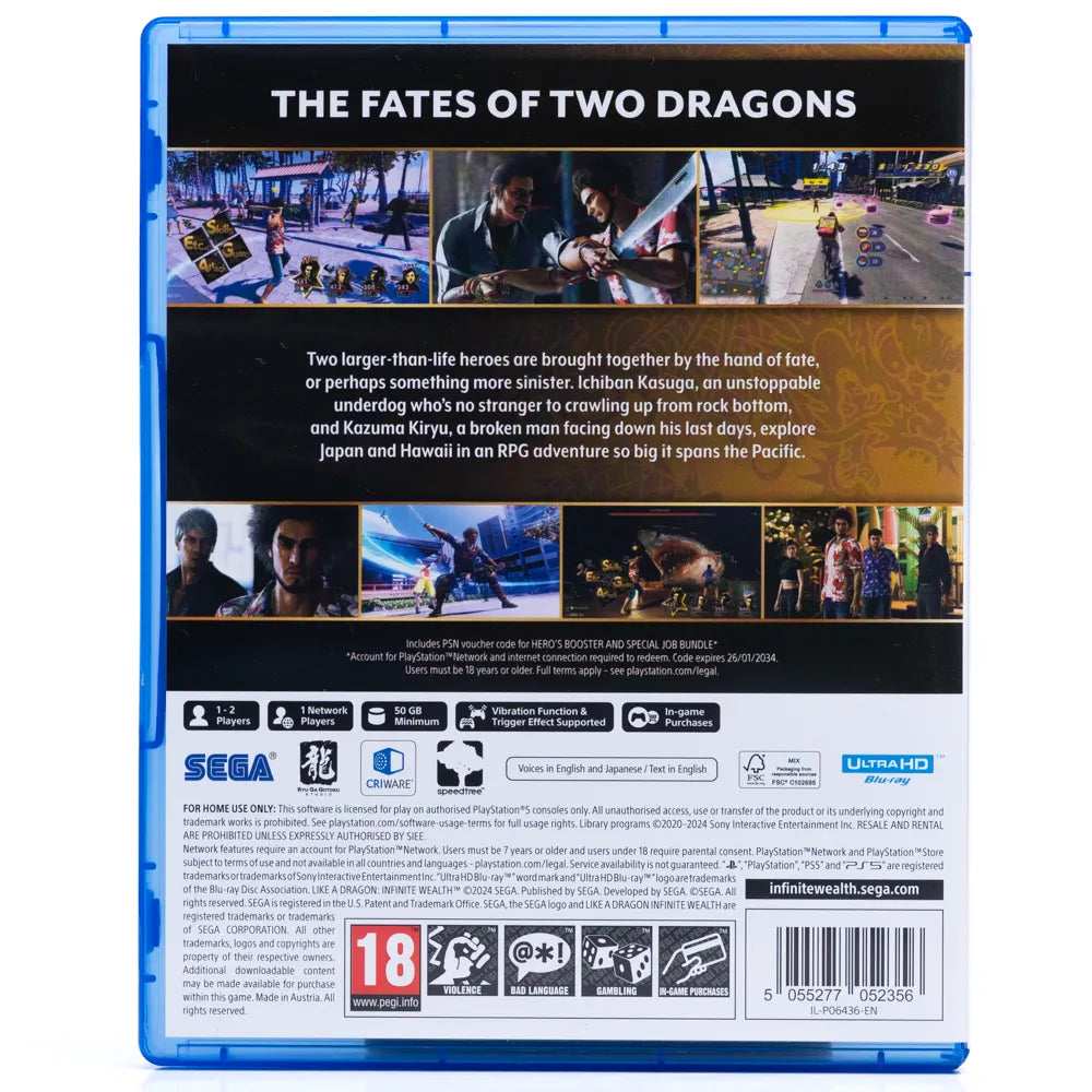 Like a Dragon: Infinite Wealth - PS5 spill (Forseglet) - Retrospillkongen