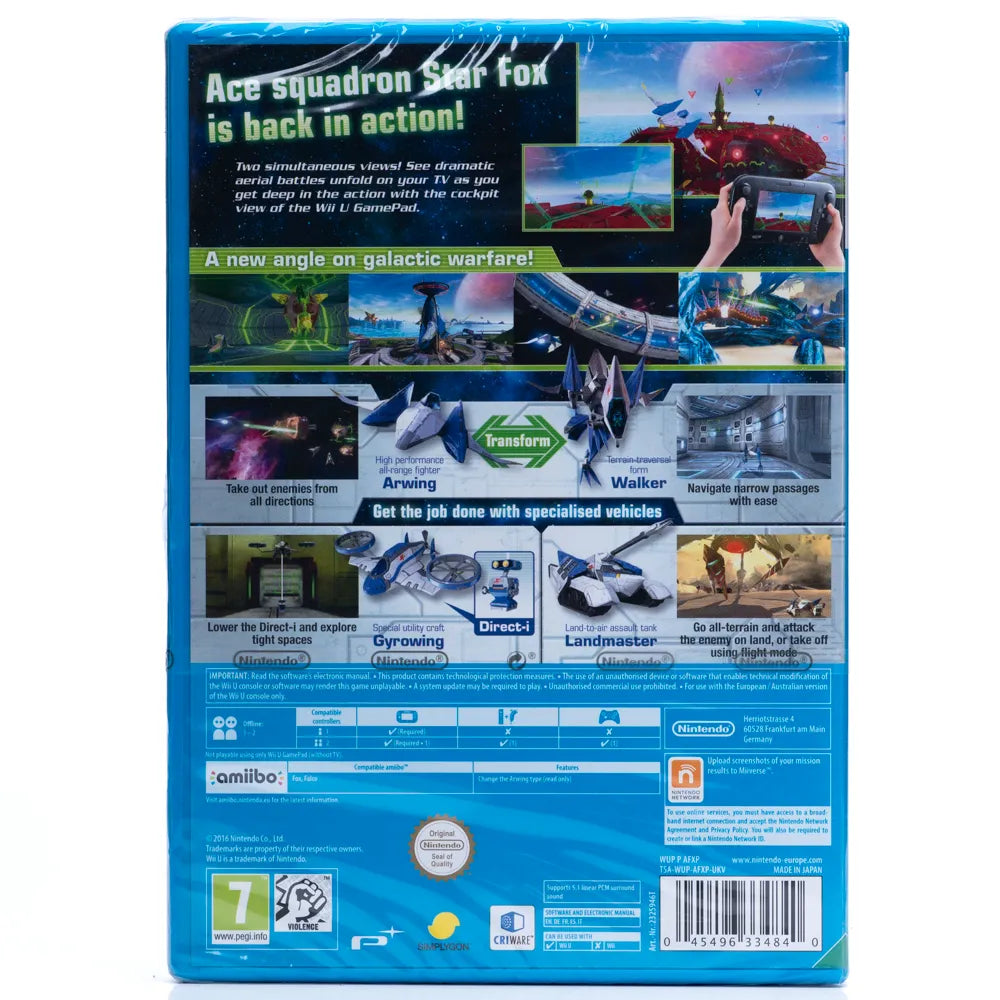 Star Fox Zero - Wii U spill (Forseglet) - Retrospillkongen