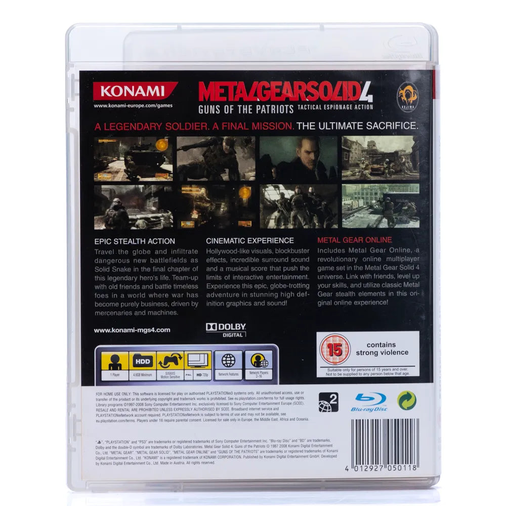 Metal Gear Solid 4 Guns of the Patriots - PS3 spill - Retrospillkongen