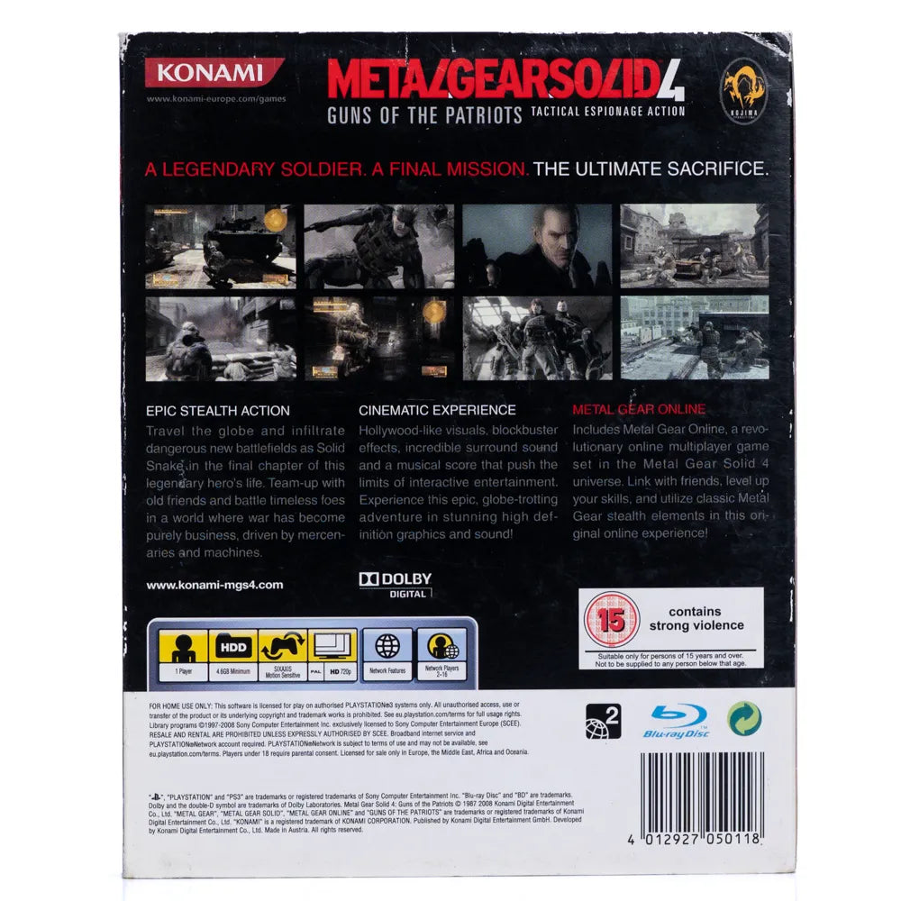 Metal Gear Solid 4 Guns of the Patriots - PS3 spill - Retrospillkongen