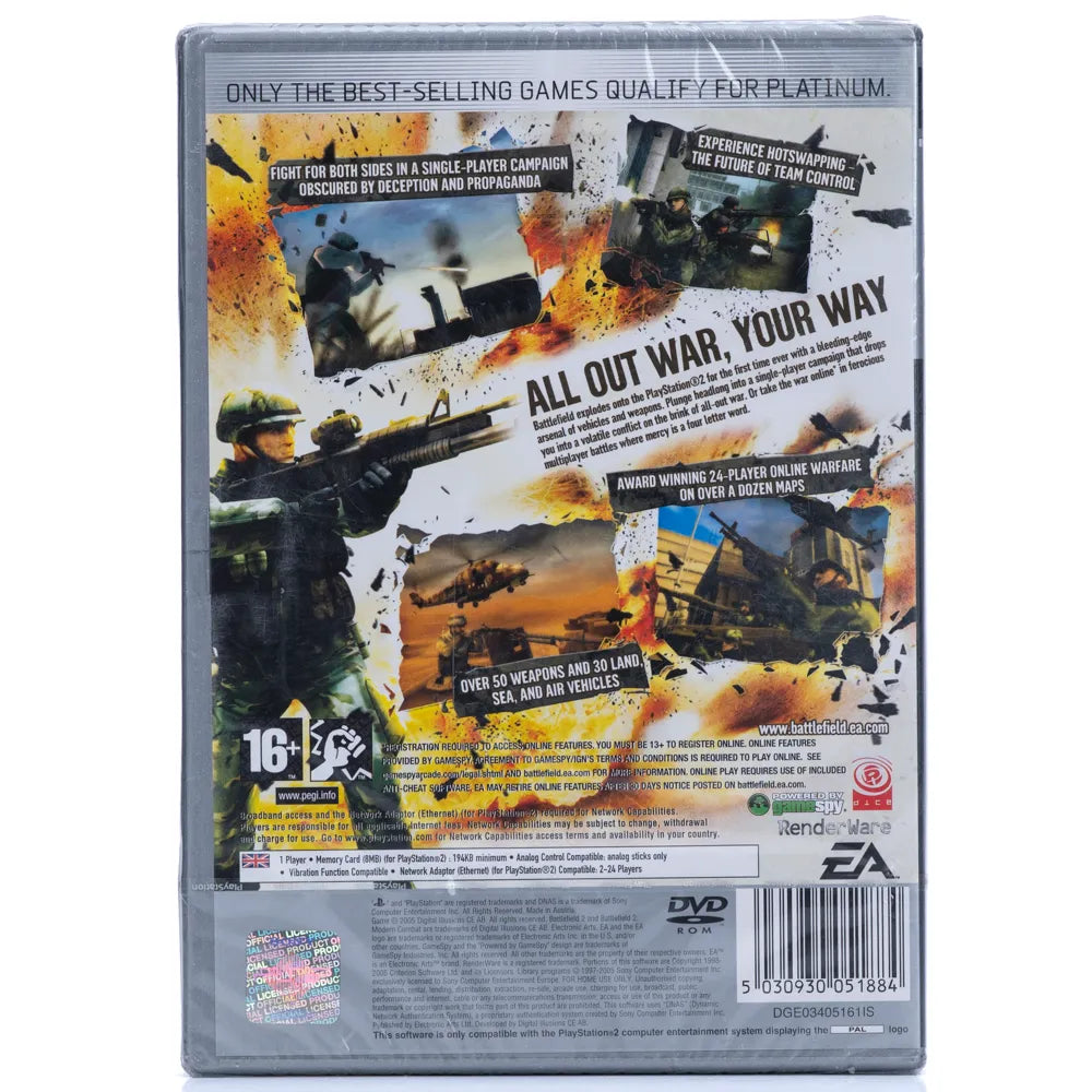Battlefield 2 Modern Combat Platinum (Forseglet) - PS2 spill - Retrospillkongen