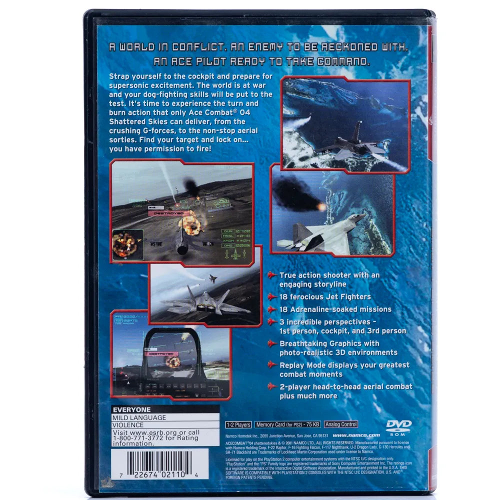 Ace Combat 04: Shattered Skies - PS2 spill - Retrospillkongen