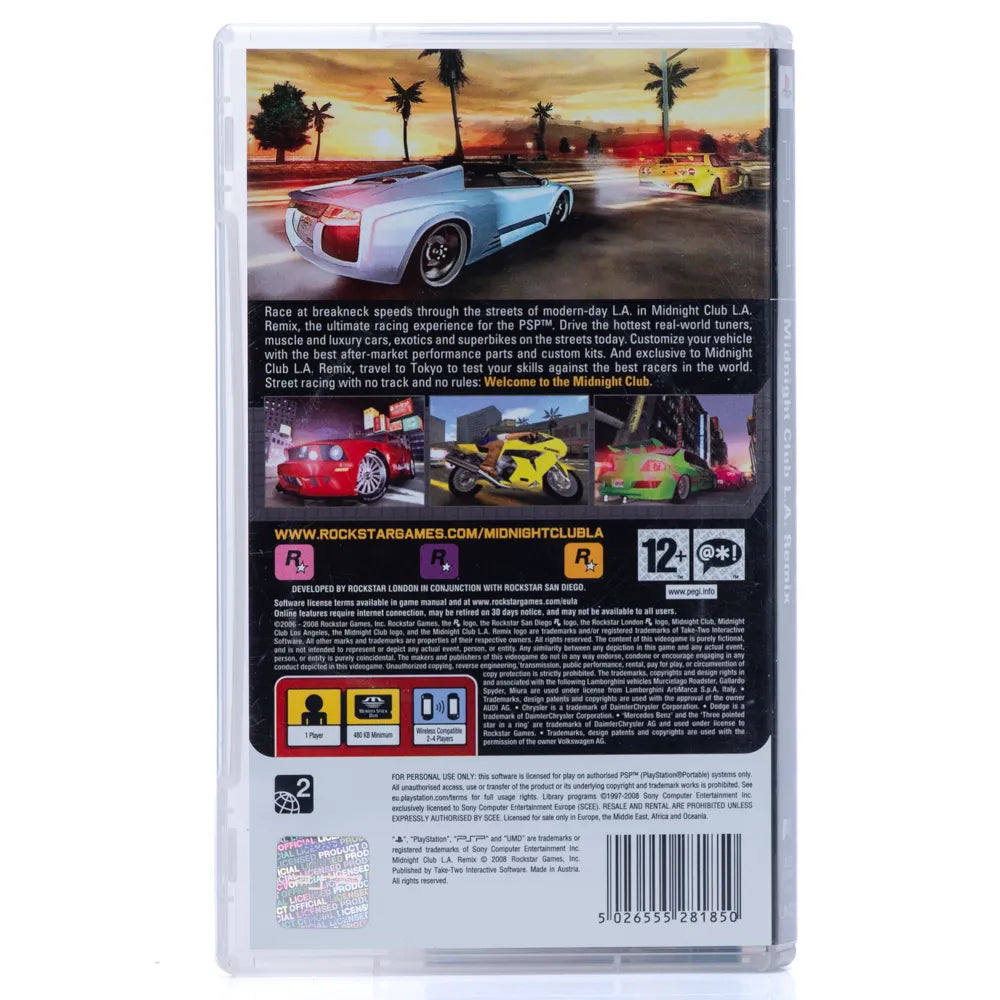Midnight Club: L.A. Remix - PSP spill - Retrospillkongen