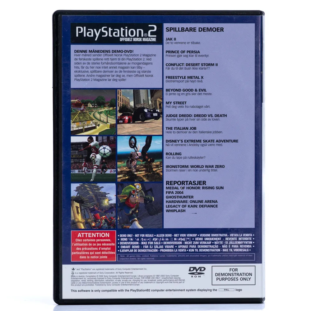 Offisielt Norsk Magazine Demo Disc 9 Spillbare Demoer - PS2 spill - Retrospillkongen