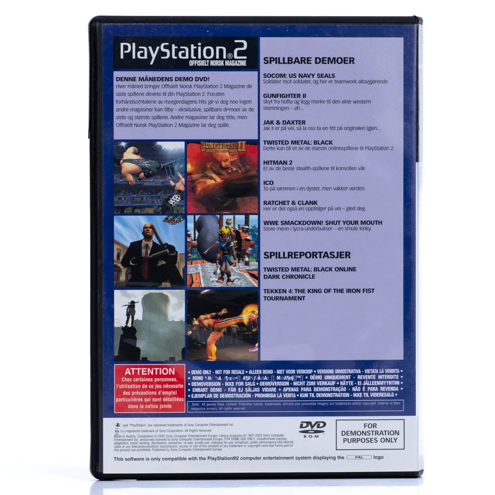 Offisielt Norsk Magazine Demo Disc 8 Spillbare Demoer - PS2 spill - Retrospillkongen