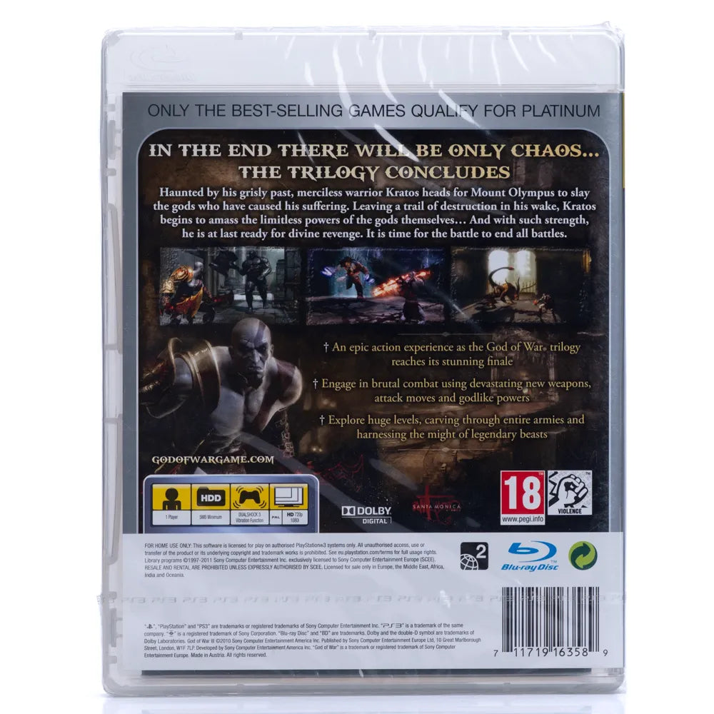 God of War III Platinum - PS3 spill (Forseglet) - Retrospillkongen
