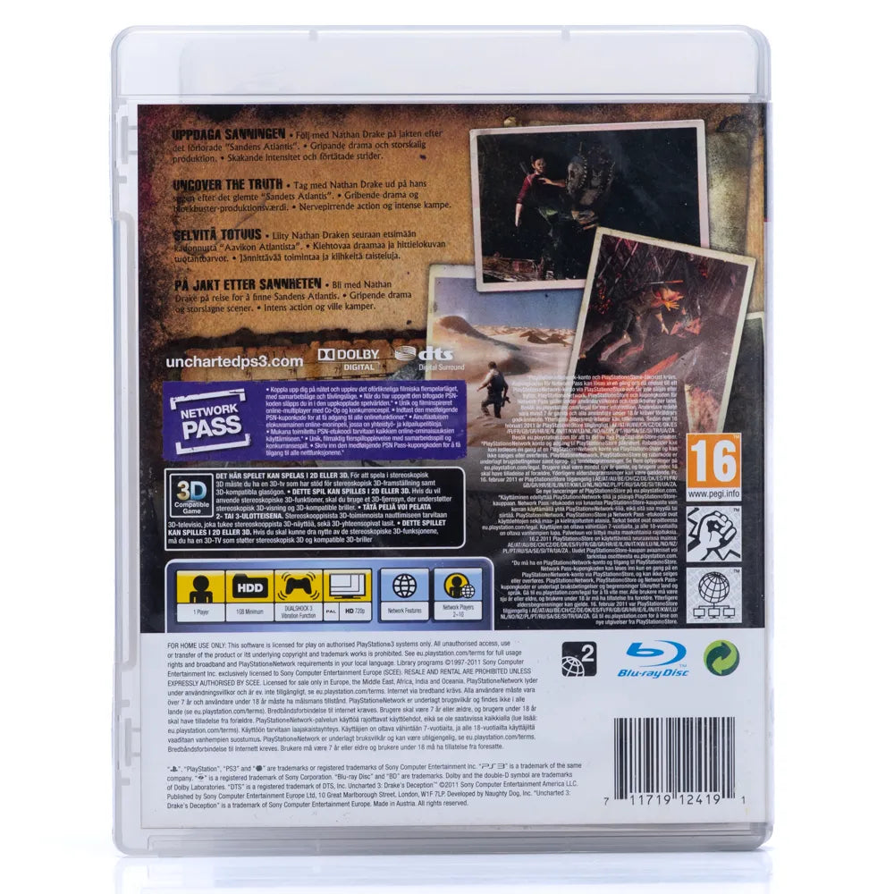 Uncharted 3: Drake's Deception - PS3 spill - Retrospillkongen
