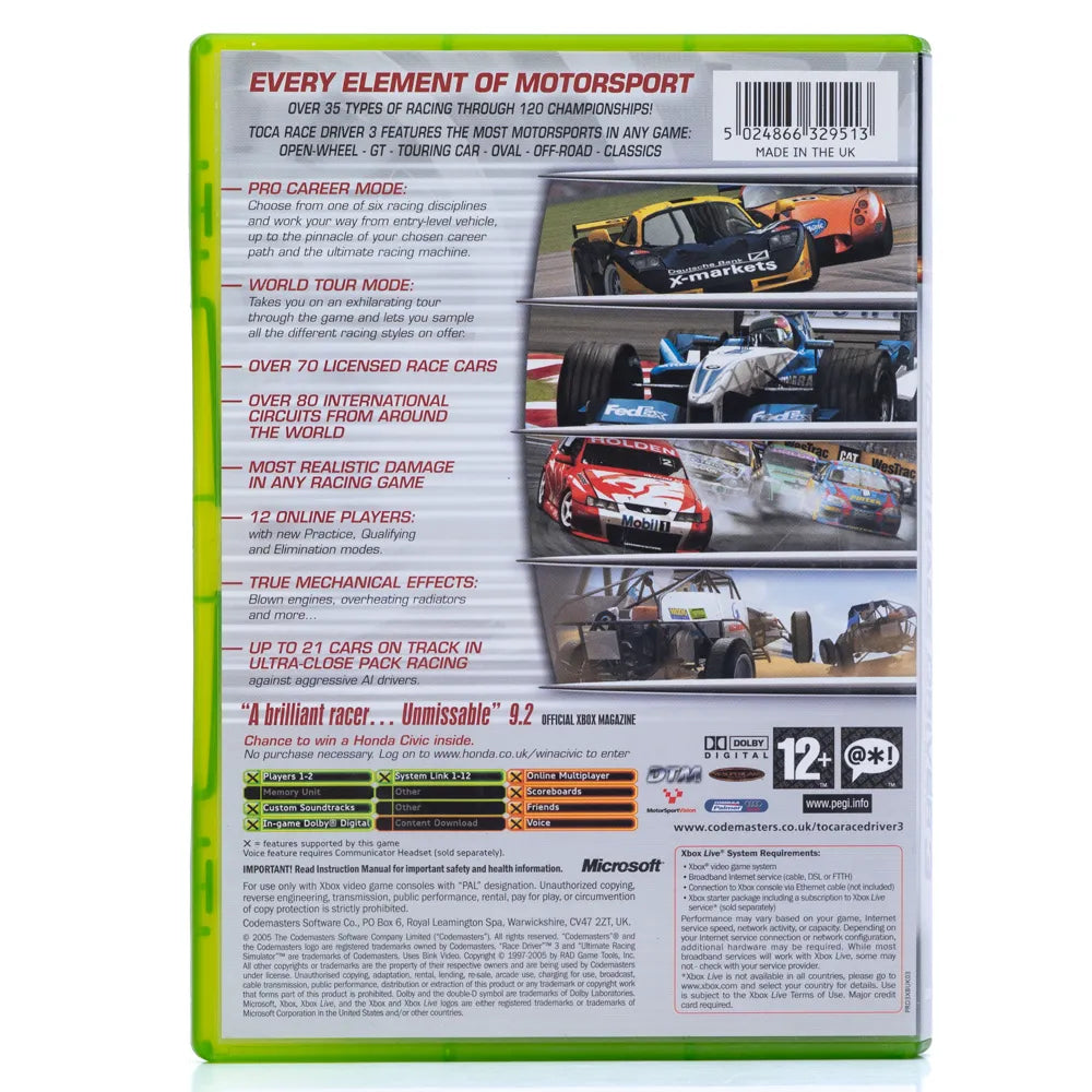TOCA Race Driver 3 - Xbox spill - Retrospillkongen