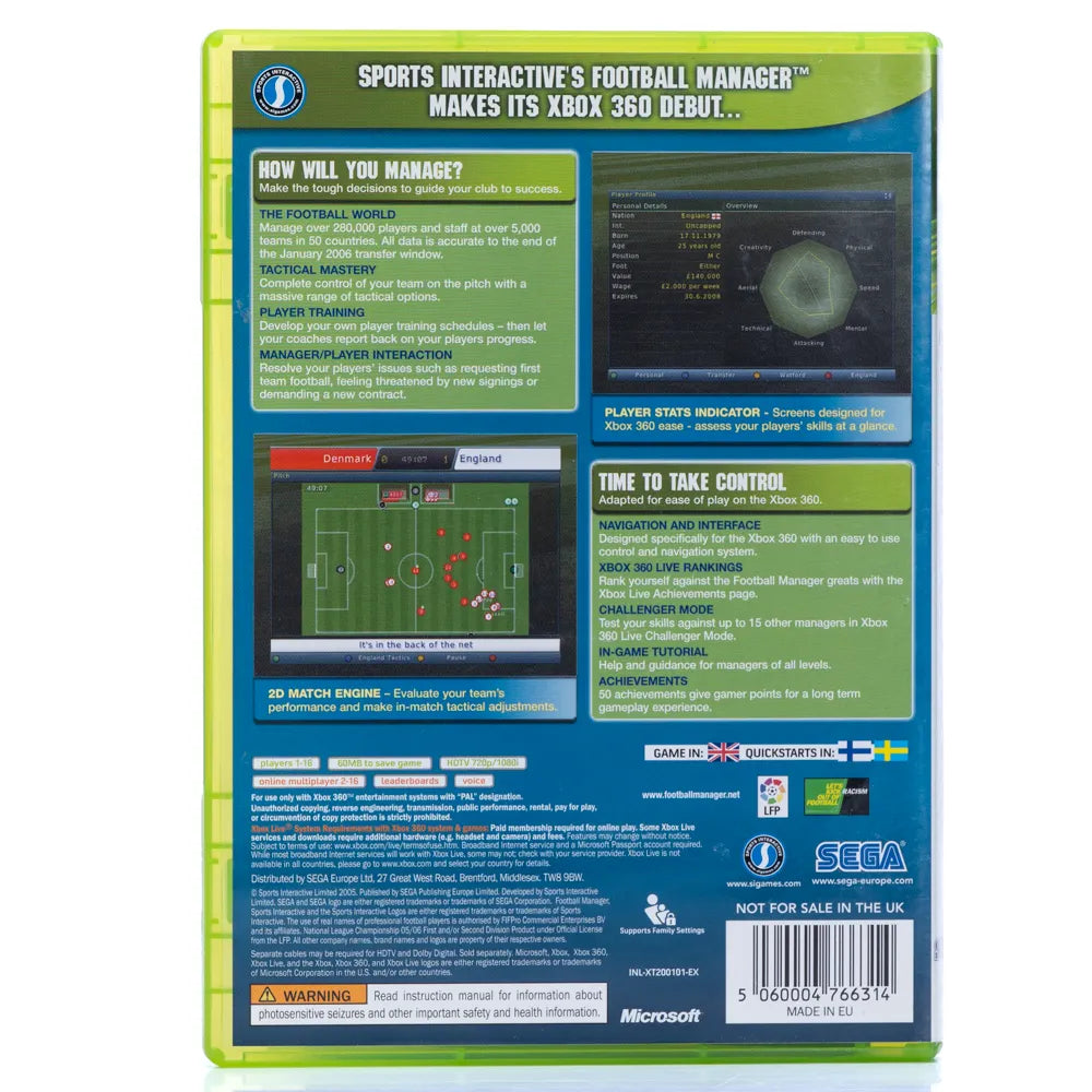 Football Manager 2006 - Xbox 360 spill - Retrospillkongen