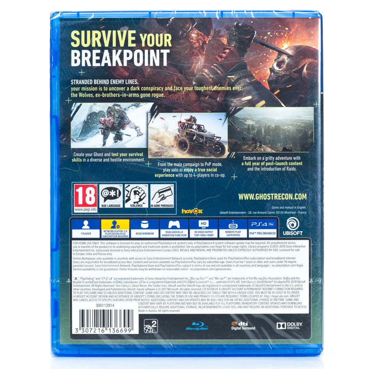Tom Clancy's Ghost Recon: Breakpoint - PS4 spill (Forseglet) - Retrospillkongen