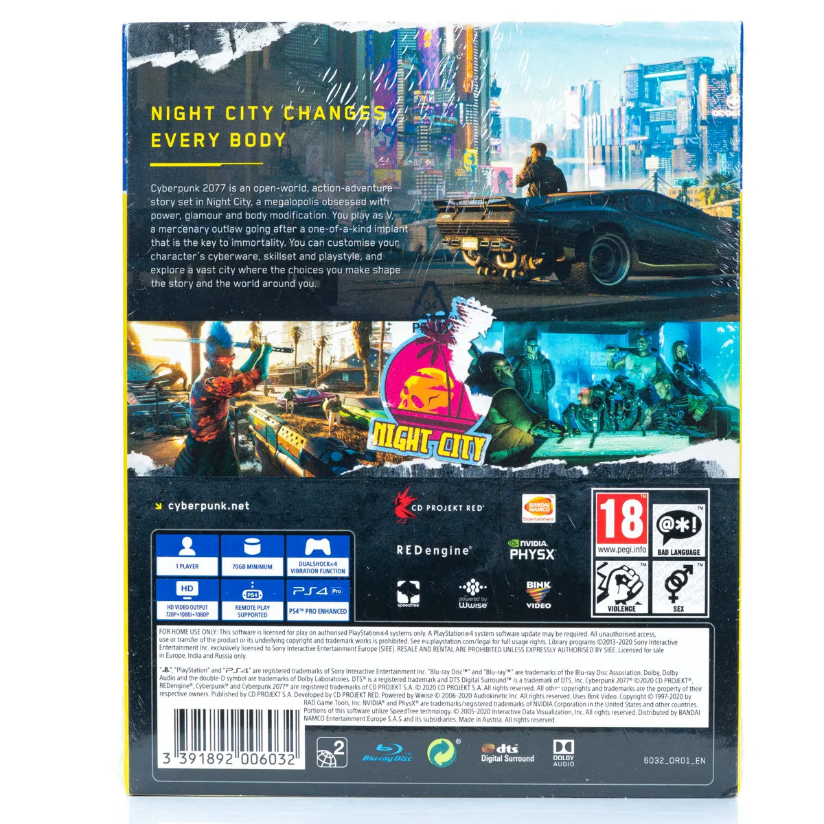 Cyberpunk 2077 - PS4 spill (Forseglet) - Retrospillkongen