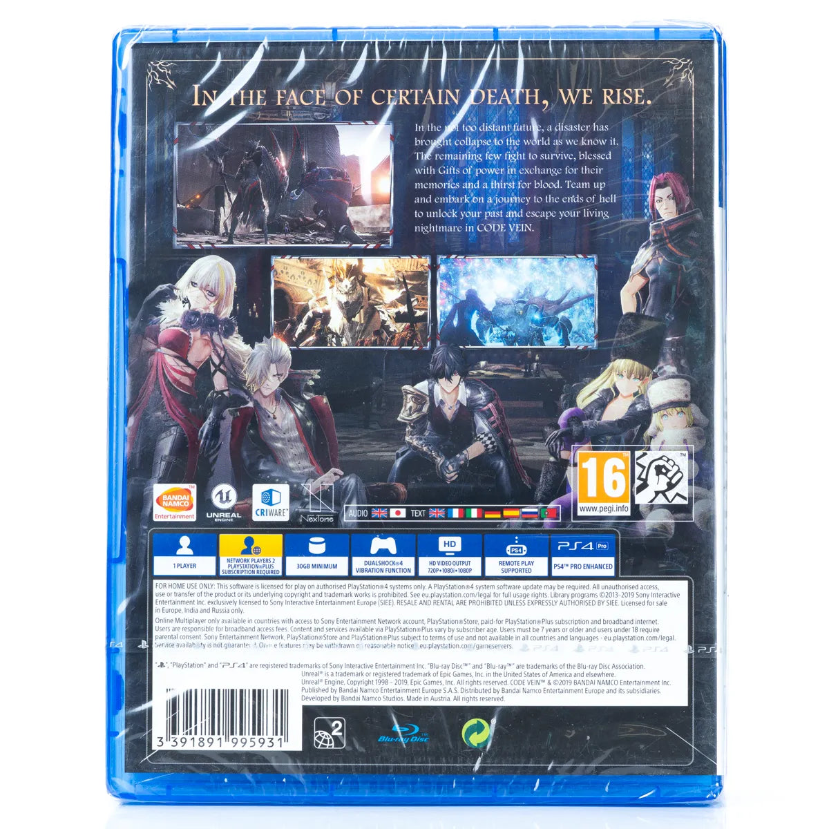 Code Vein - PS4 spill (Forseglet) - Retrospillkongen