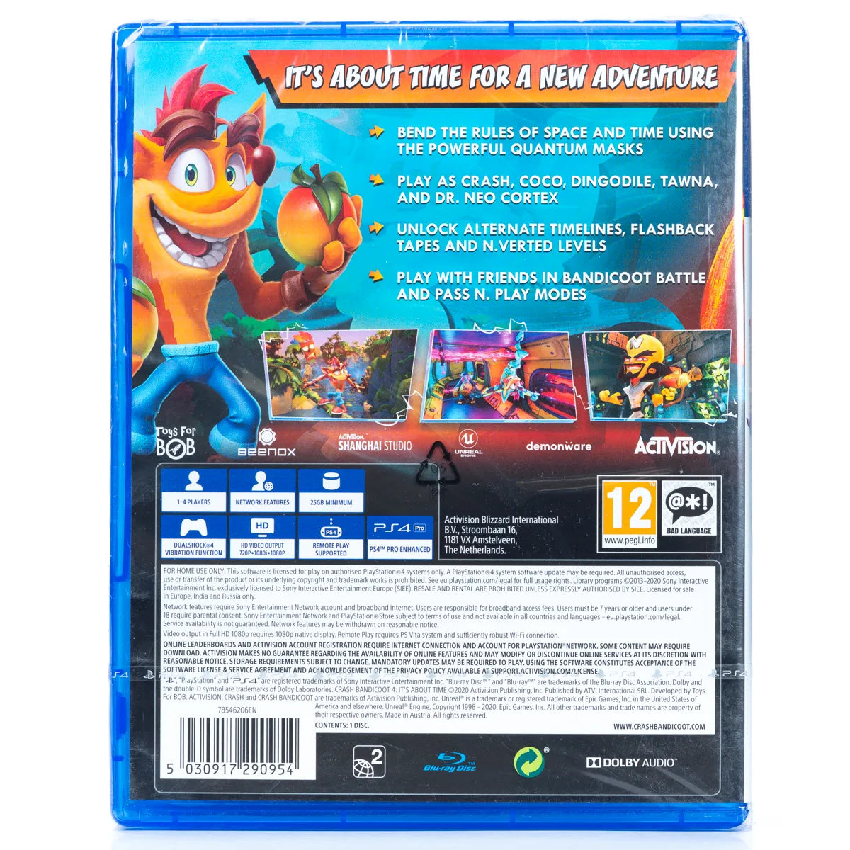 Crash Bandicoot 4: It's About Time - PS4 spill (Forseglet) - Retrospillkongen