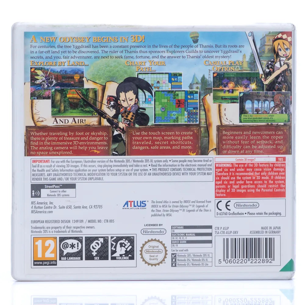 Etrian Odyssey IV: Legends of the Titan - 3DS spill - Retrospillkongen