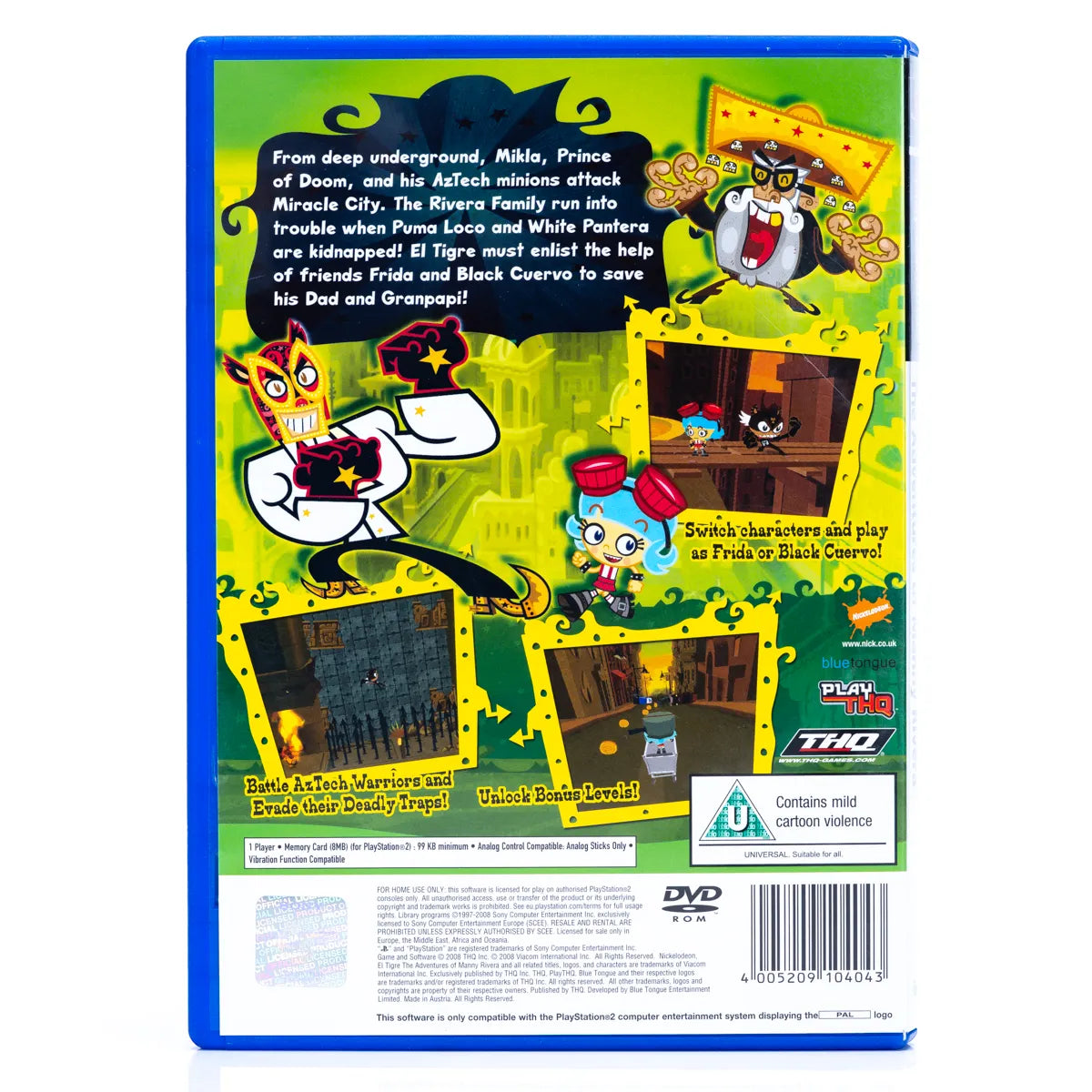 El Tigre The Adventures of Manny Rivera - PS2 Spill - Retrospillkongen