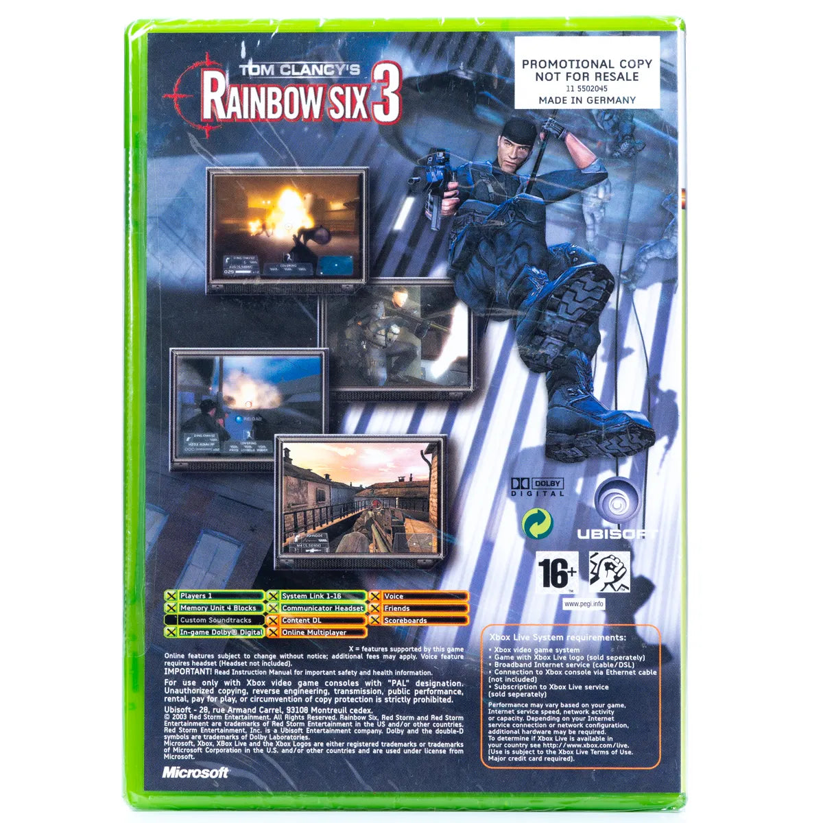 Tom Clancy's Rainbow Six 3 - Xbox Spill (Forseglet) - Retrospillkongen
