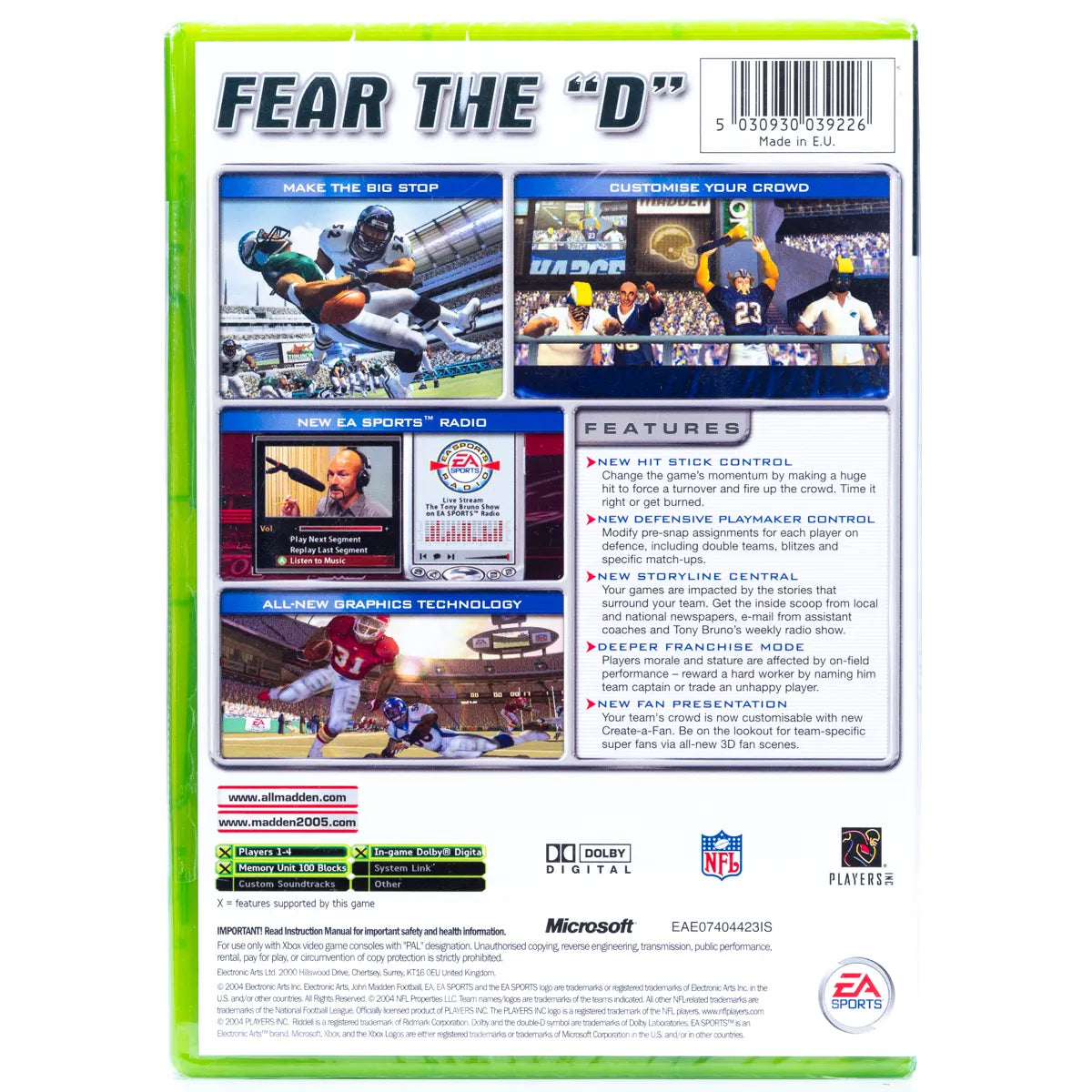 Madden NFL 2005 - Xbox Spill (Forseglet) - Retrospillkongen