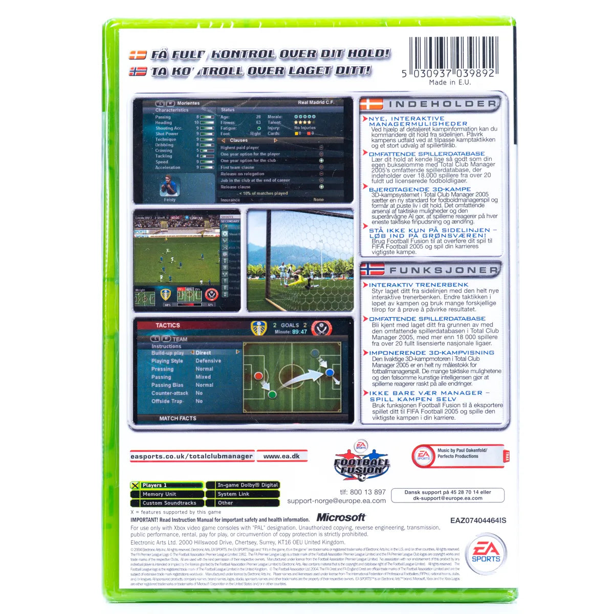 Total Club Manager 2005 - Xbox Spill (Forseglet) - Retrospillkongen