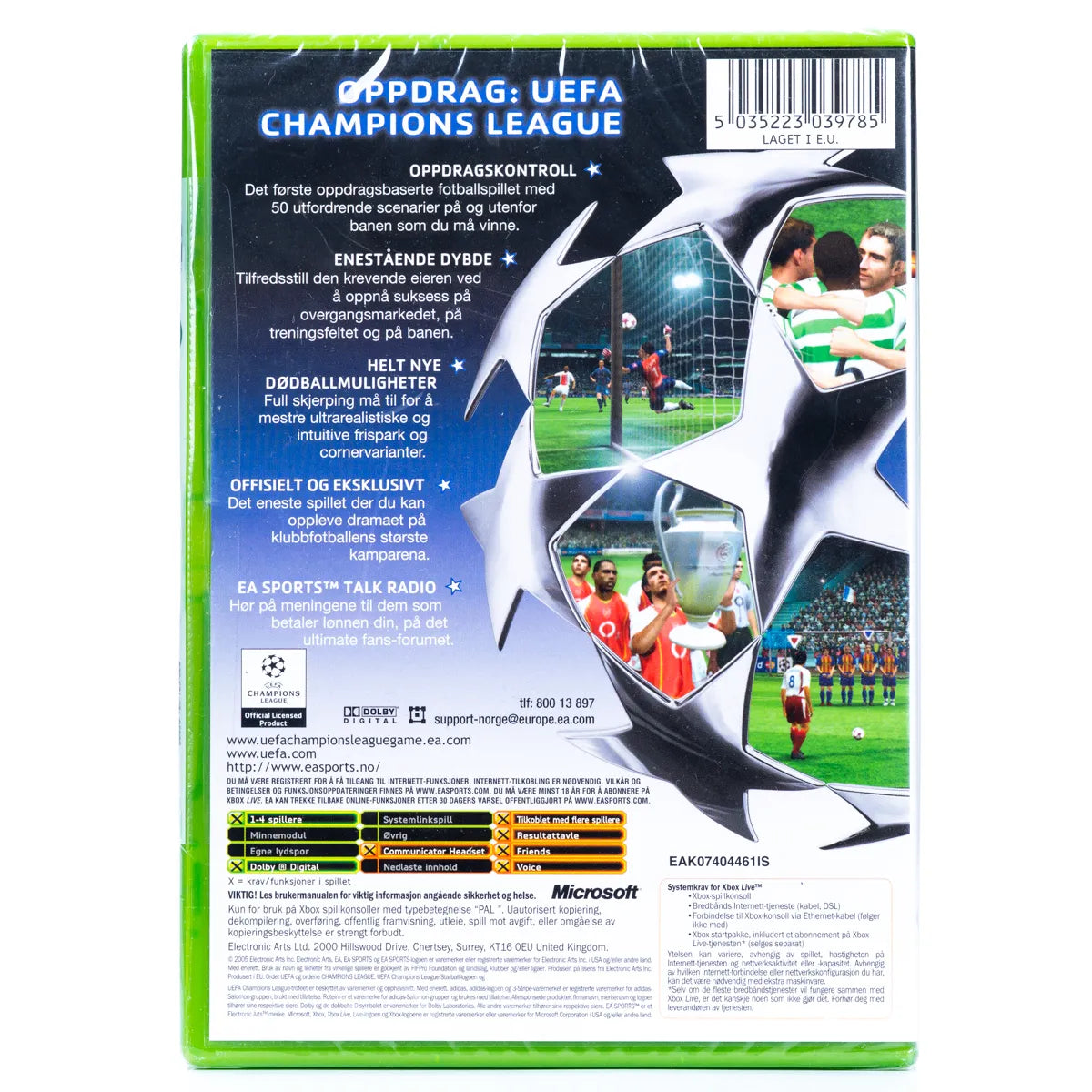 UEFA Champions League 2004-2005 - Xbox Spill (Forseglet) - Retrospillkongen