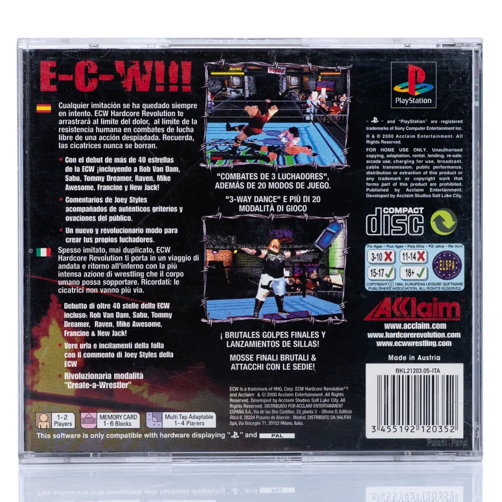 ECW Hardcore Revolution - PS1 Spill - Retrospillkongen
