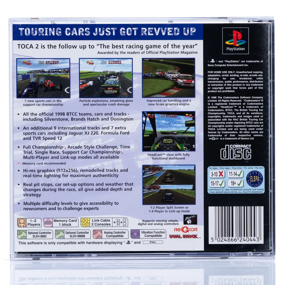 TOCA 2: Touring Cars - PS1 spill - Retrospillkongen