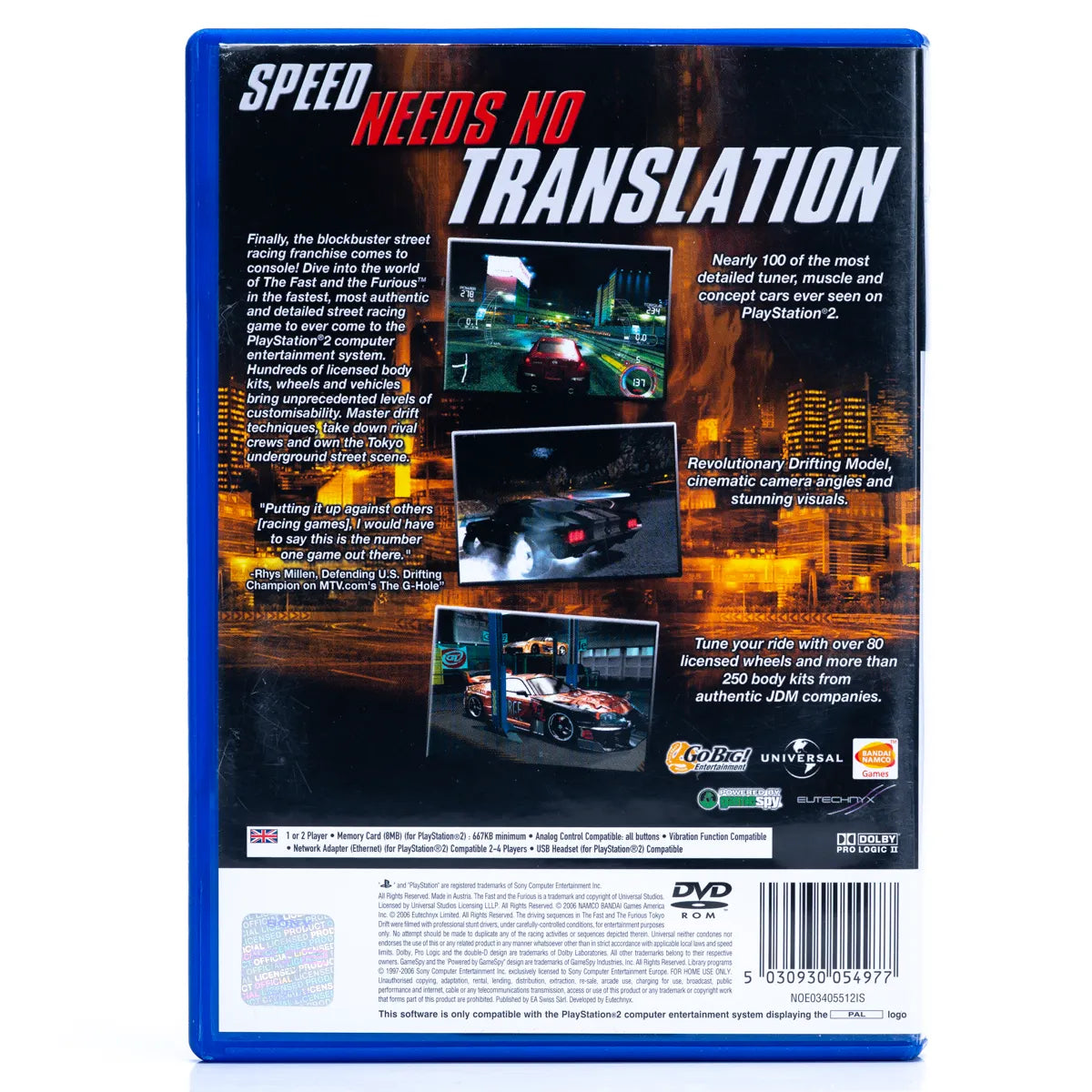The Fast and the Furious - PS2 Spill - Retrospillkongen