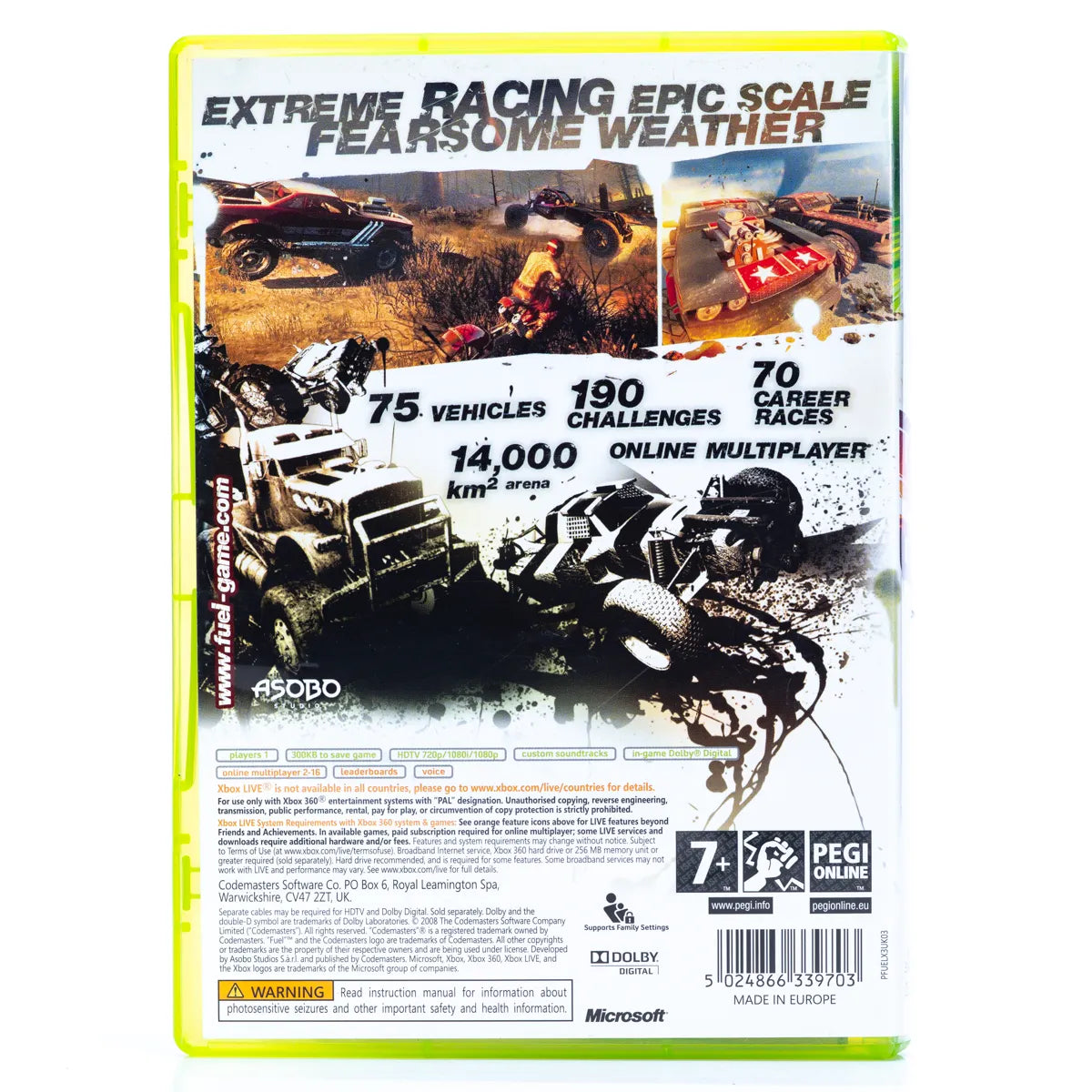 Fuel - Xbox 360 spill - Retrospillkongen