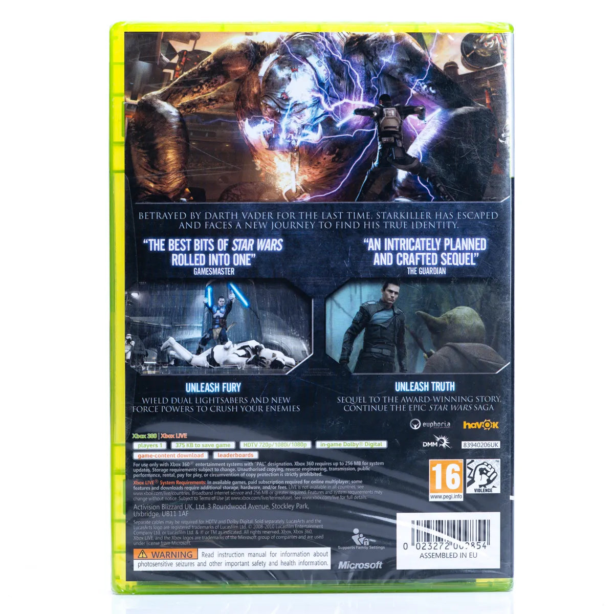 Star Wars: The Force Unleashed II - Xbox 360 Spill (Forseglet) - Retrospillkongen