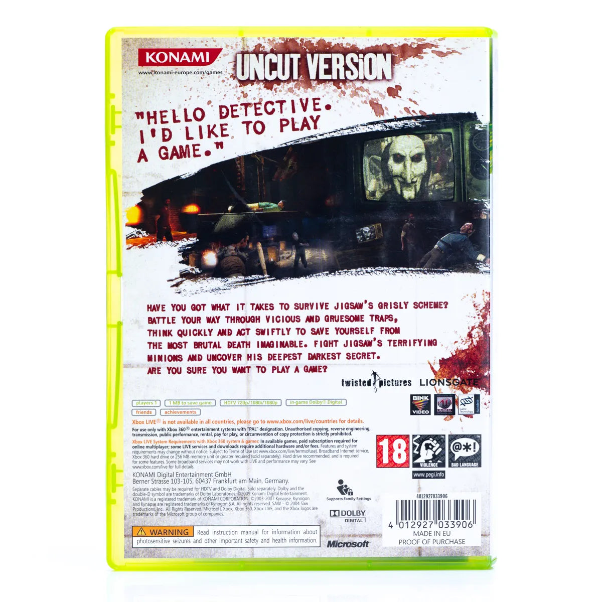 Saw - Xbox 360 spill - Retrospillkongen