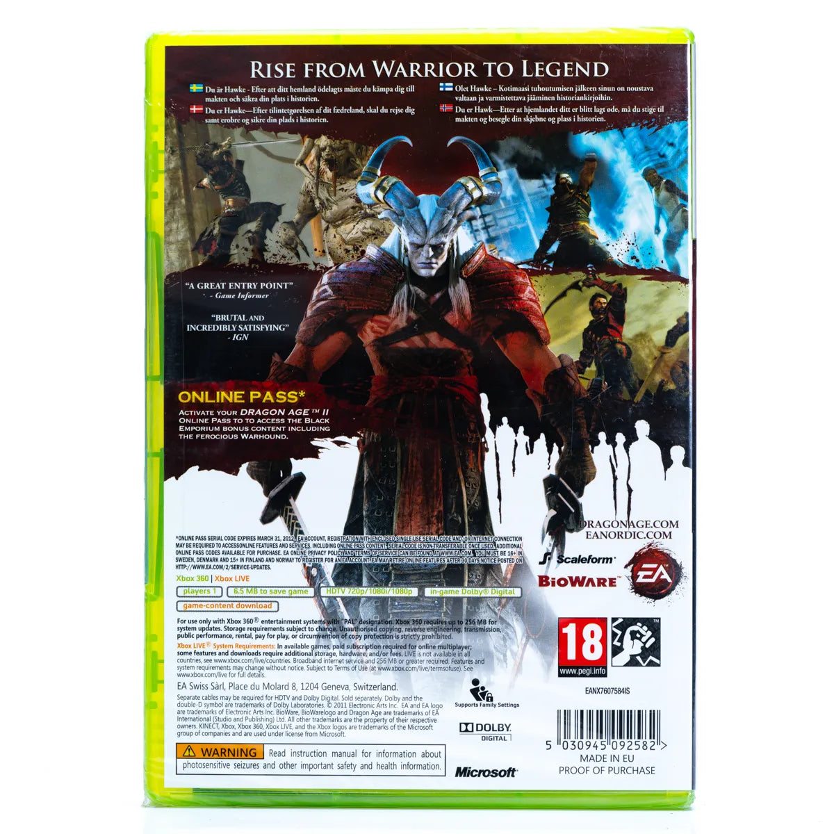 Dragon Age II- Xbox 360 Spill (Forseglet) - Retrospillkongen