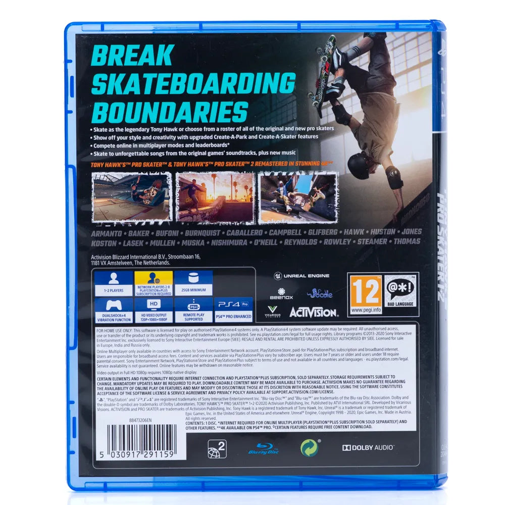 Tony Hawk’s Pro Skater 1 + 2 - PS4 spill