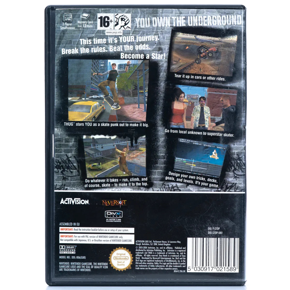Tony Hawk's Underground - Gamecube spill - Retrospillkongen
