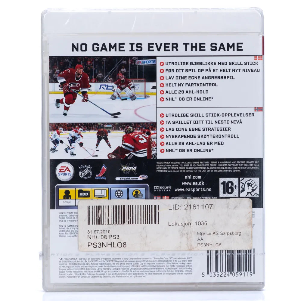 NHL 08 (Forseglet) - PS3 spill - Retrospillkongen