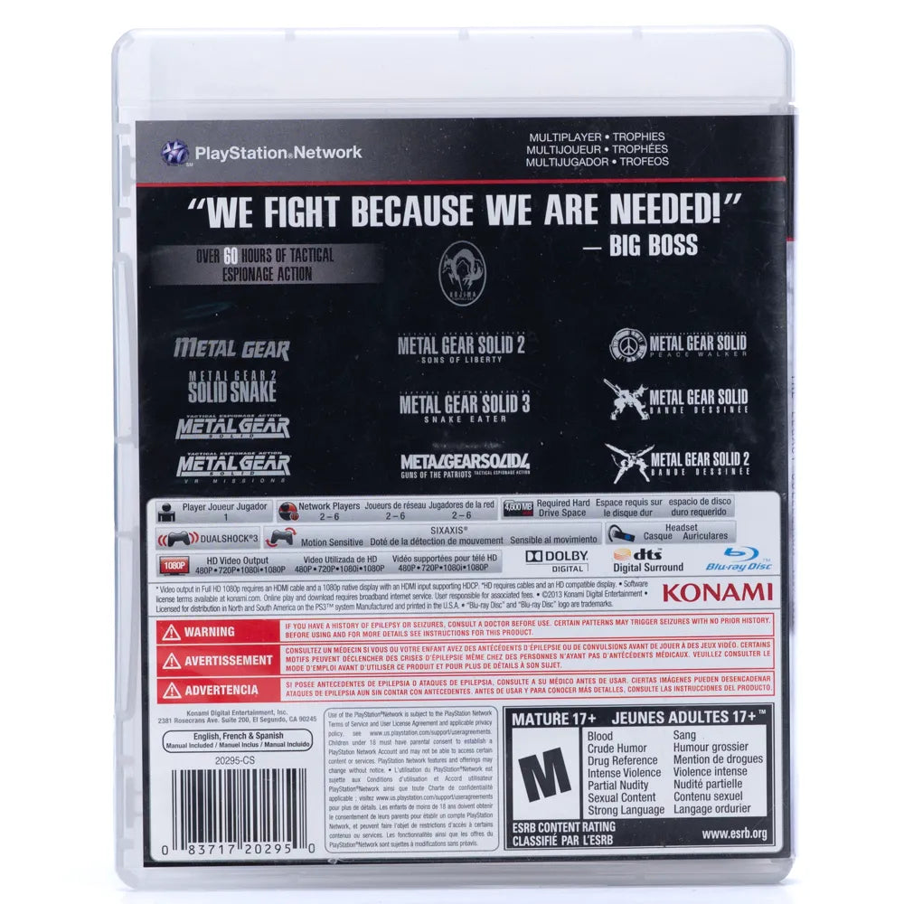 Metal Gear Solid: The Legacy Collection (NTSC-U) - PS3 Spill - Retrospillkongen