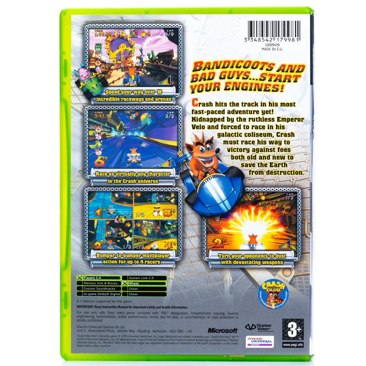 Crash Nitro Kart - Xbox spill - Retrospillkongen