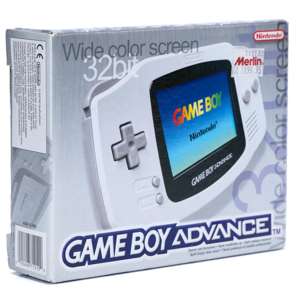 Original Nintendo Gameboy Advance Hvit konsoll i Eske