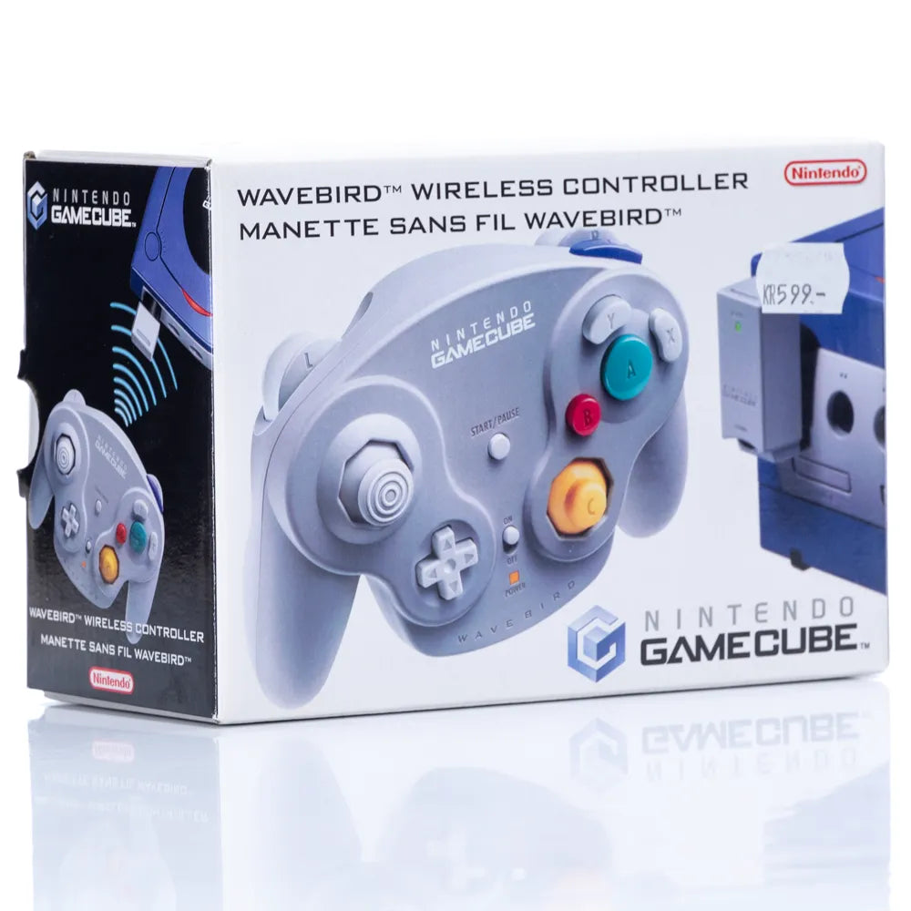 Original Grå Nintendo GameCube WaveBird Kontroller i Eske
